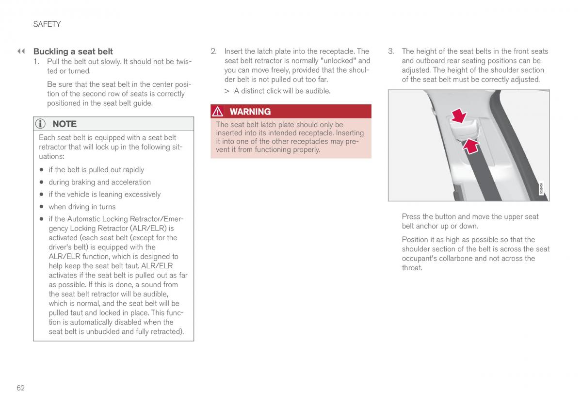 Volvo XC90 II 2 owners manual / page 64