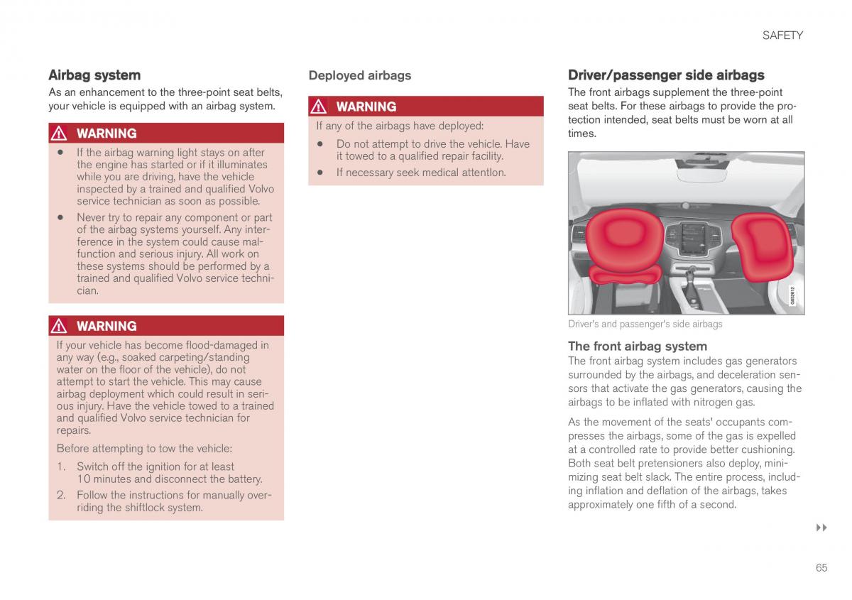 Volvo XC90 II 2 owners manual / page 67