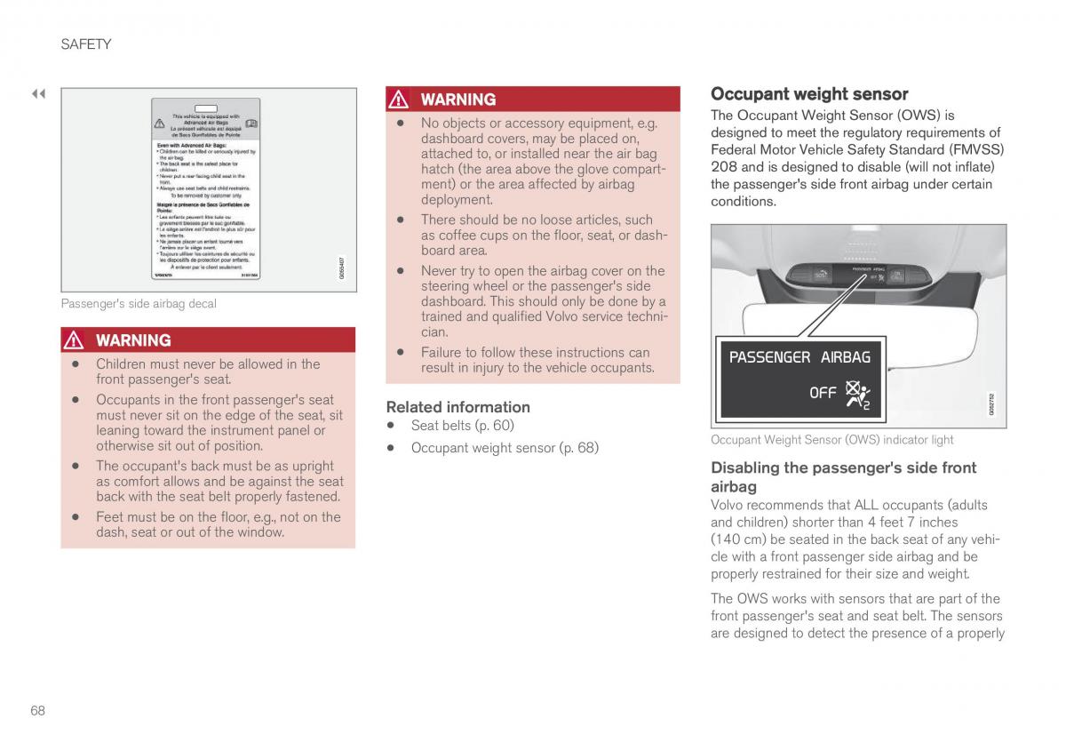 Volvo XC90 II 2 owners manual / page 70