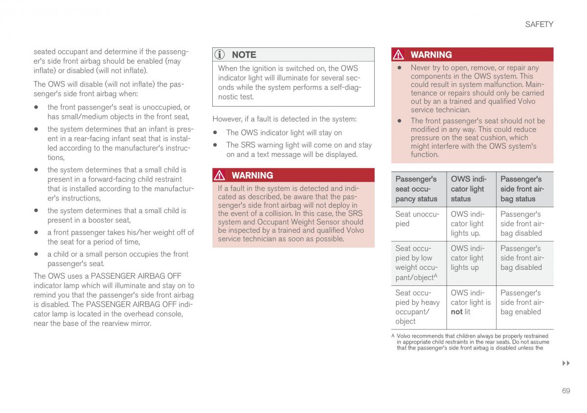 Volvo XC90 II 2 owners manual / page 71