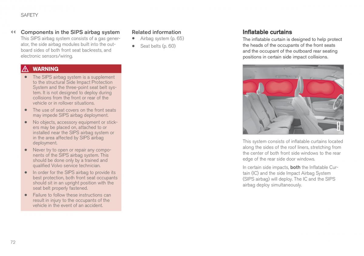 Volvo XC90 II 2 owners manual / page 74