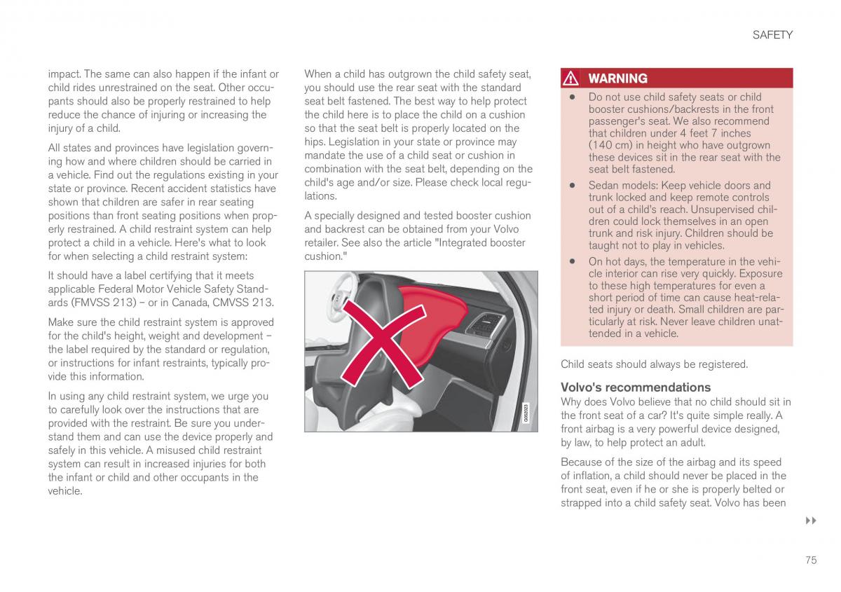 Volvo XC90 II 2 owners manual / page 77