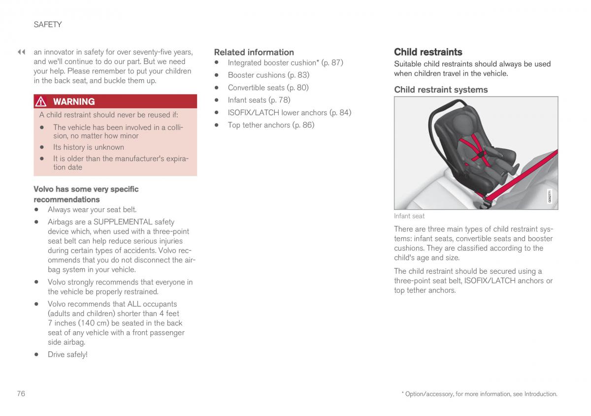 Volvo XC90 II 2 owners manual / page 78