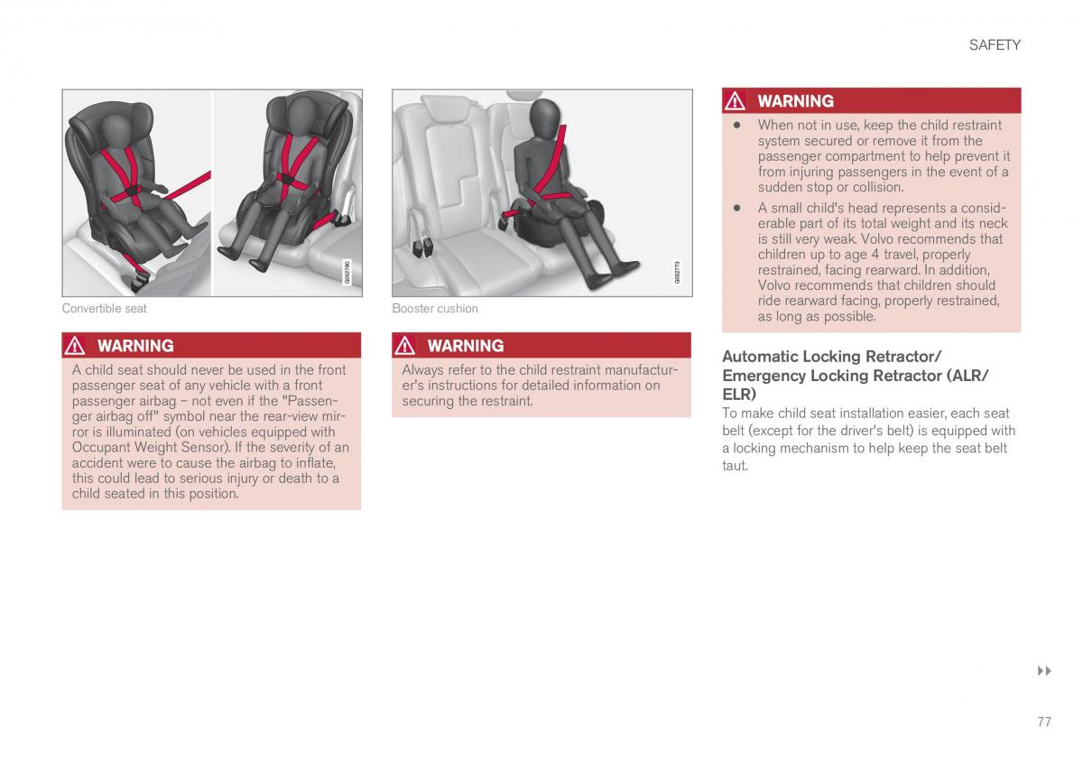 Volvo XC90 II 2 owners manual / page 79