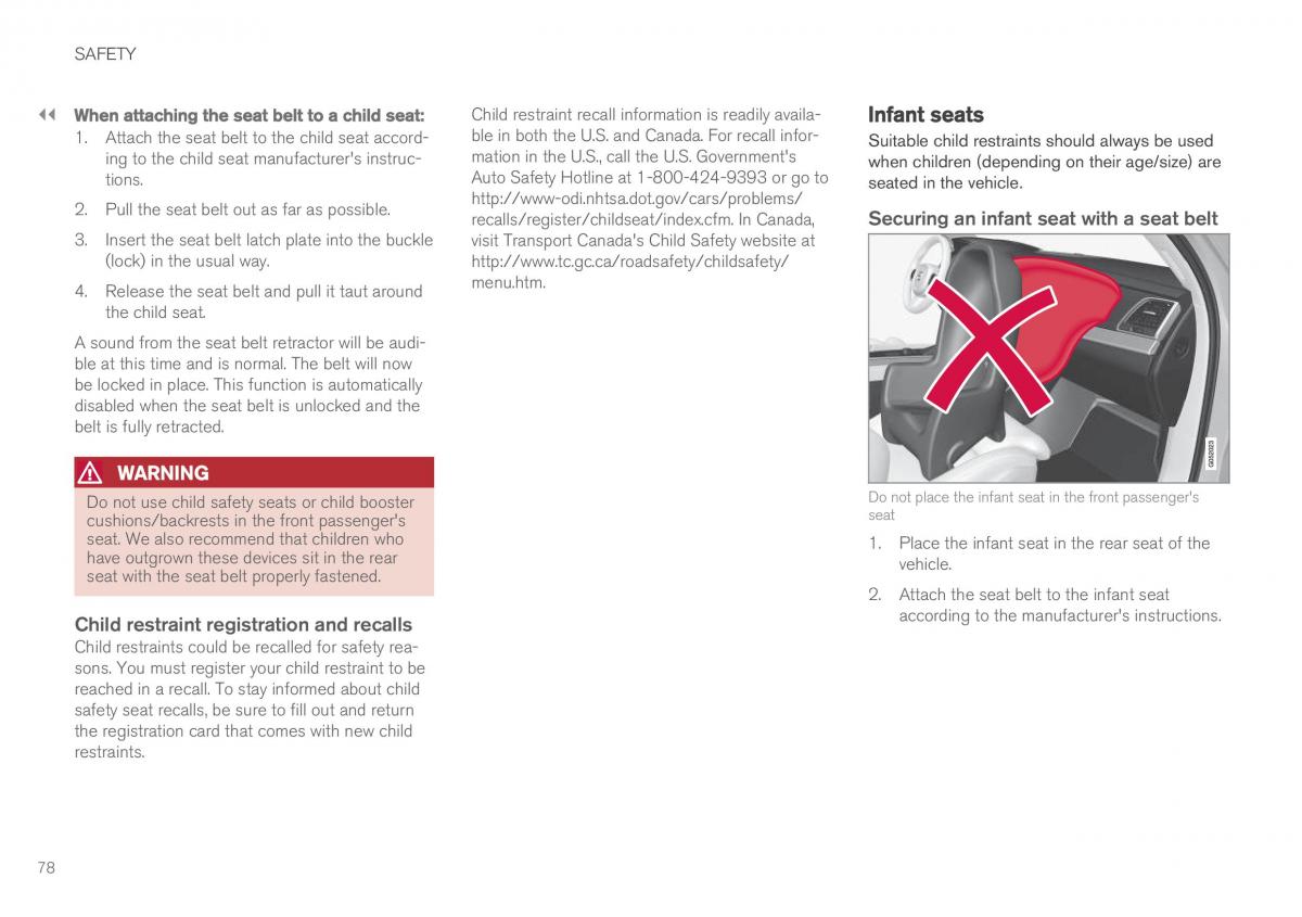 Volvo XC90 II 2 owners manual / page 80