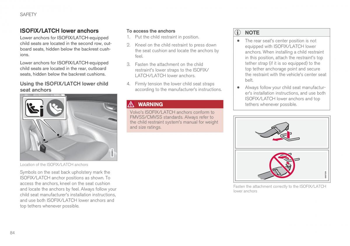 Volvo XC90 II 2 owners manual / page 86