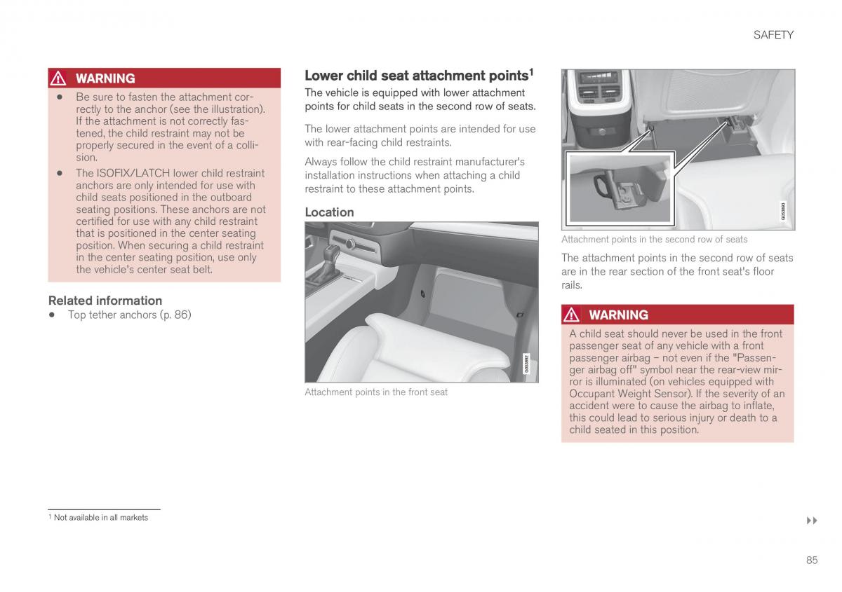 Volvo XC90 II 2 owners manual / page 87