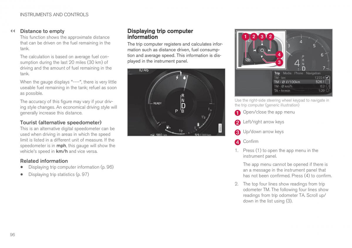 Volvo XC90 II 2 owners manual / page 98