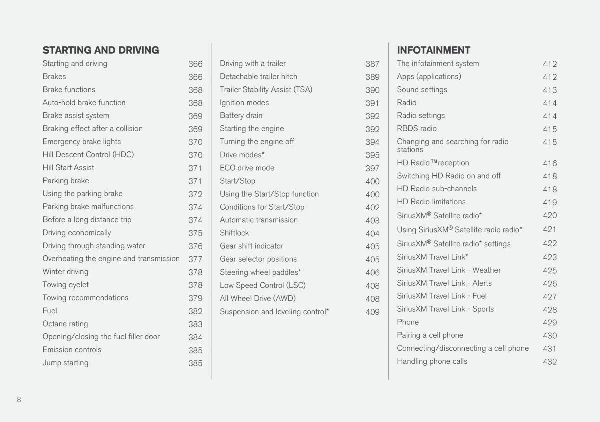 Volvo XC90 II 2 owners manual / page 10