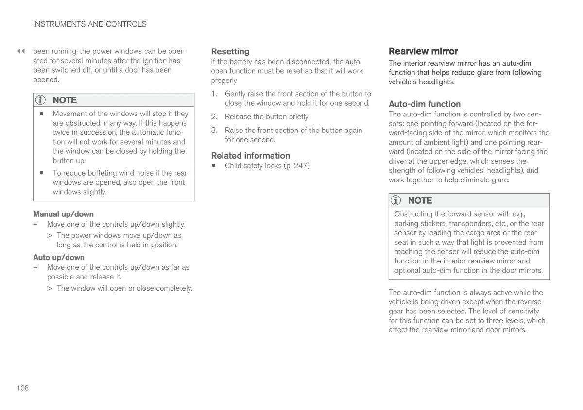 Volvo XC90 II 2 owners manual / page 110