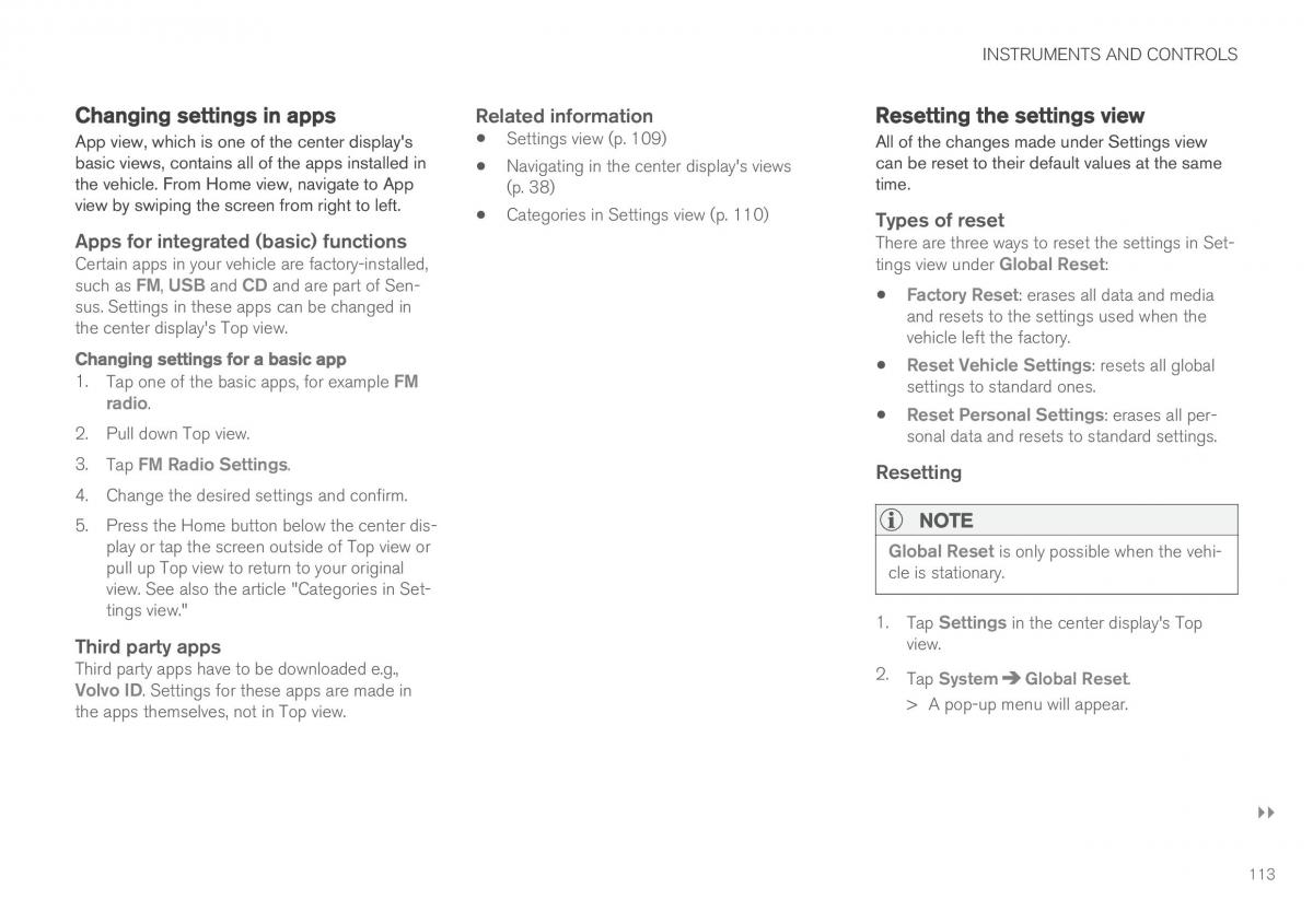 Volvo XC90 II 2 owners manual / page 115