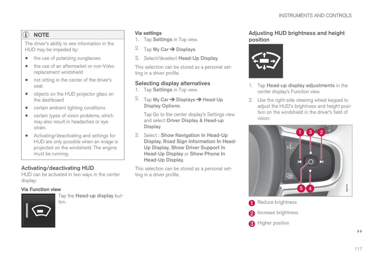 Volvo XC90 II 2 owners manual / page 119