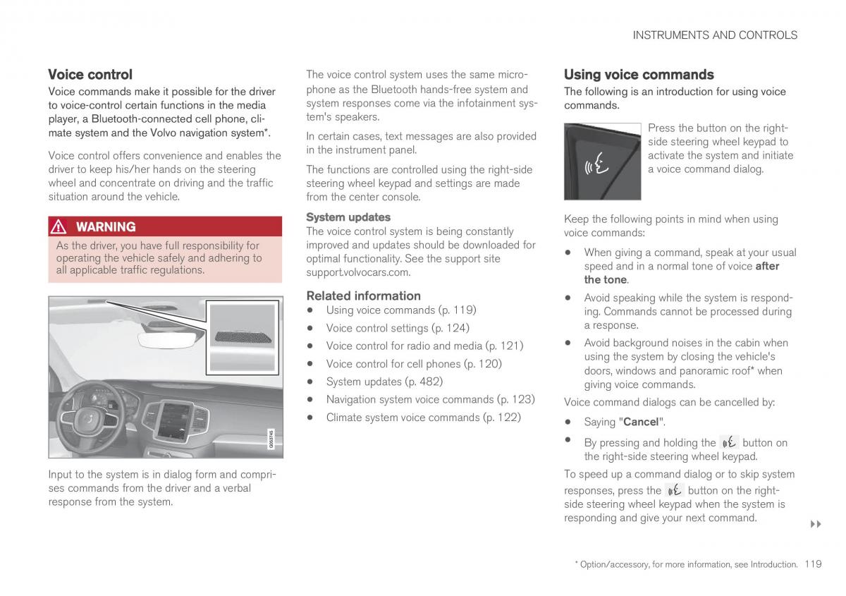 Volvo XC90 II 2 owners manual / page 121