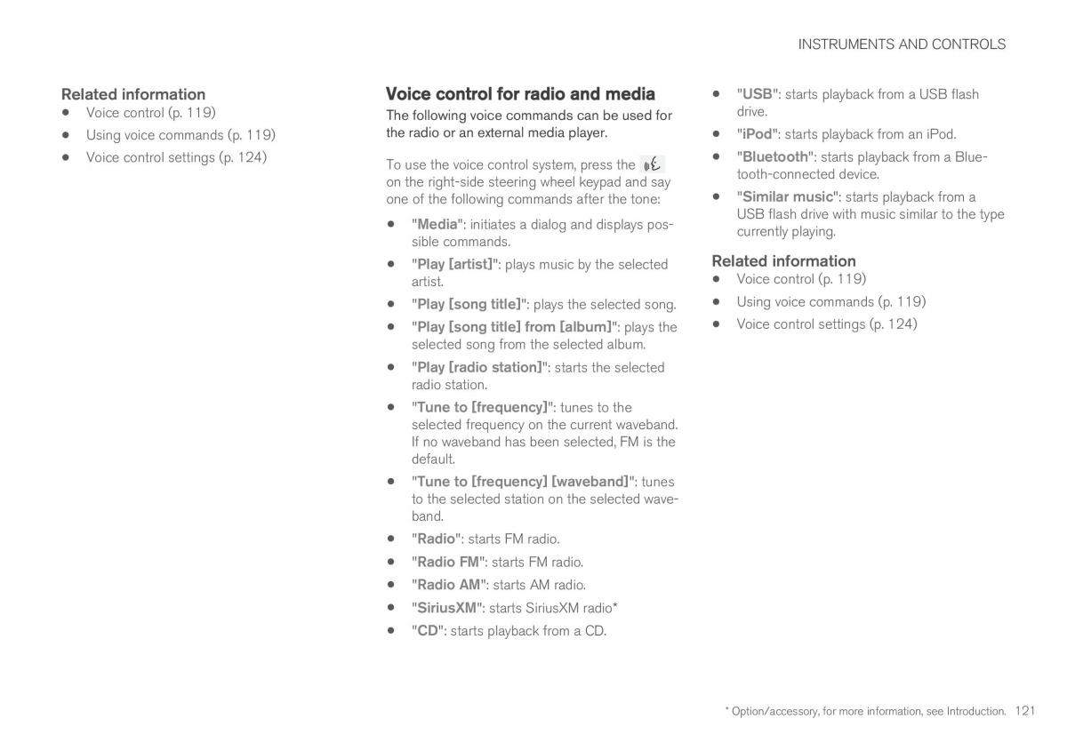 Volvo XC90 II 2 owners manual / page 123