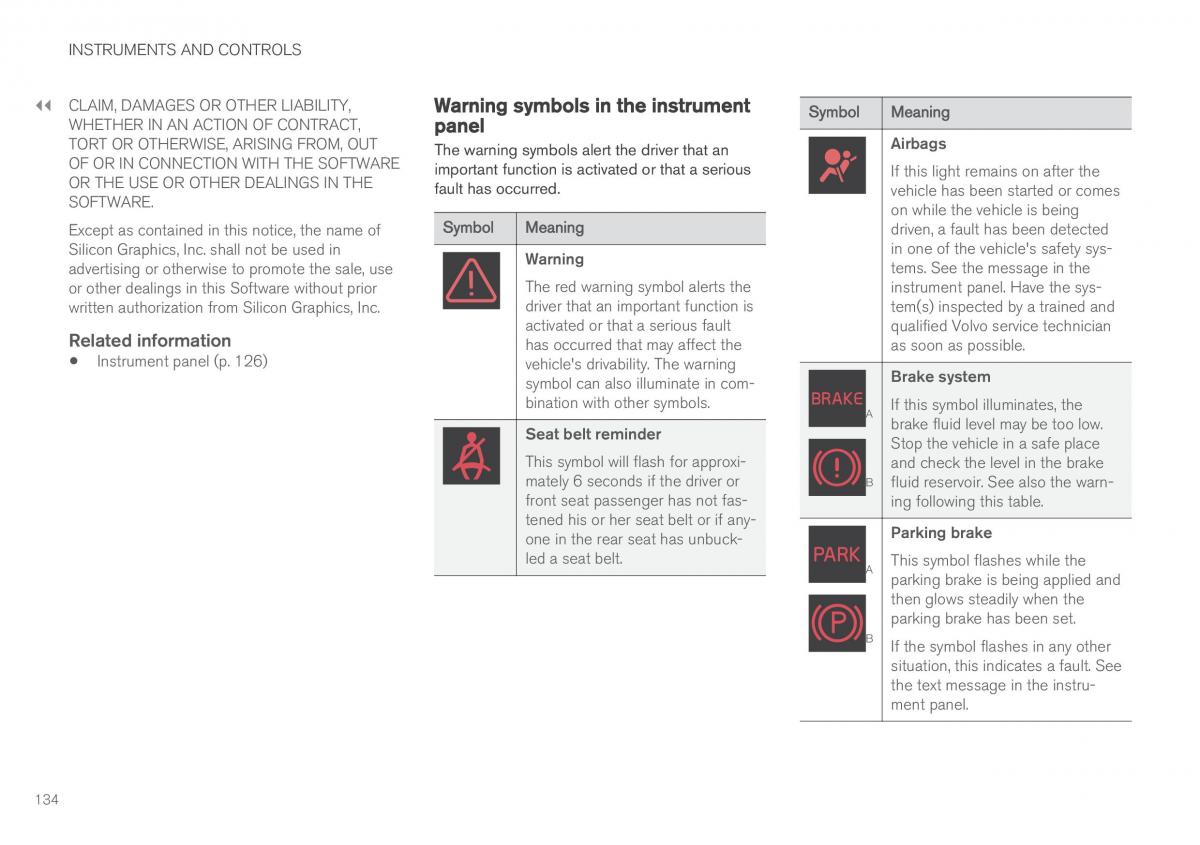 Volvo XC90 II 2 owners manual / page 136