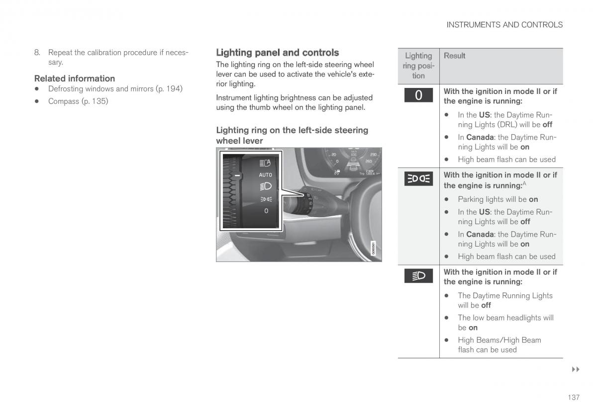 Volvo XC90 II 2 owners manual / page 139