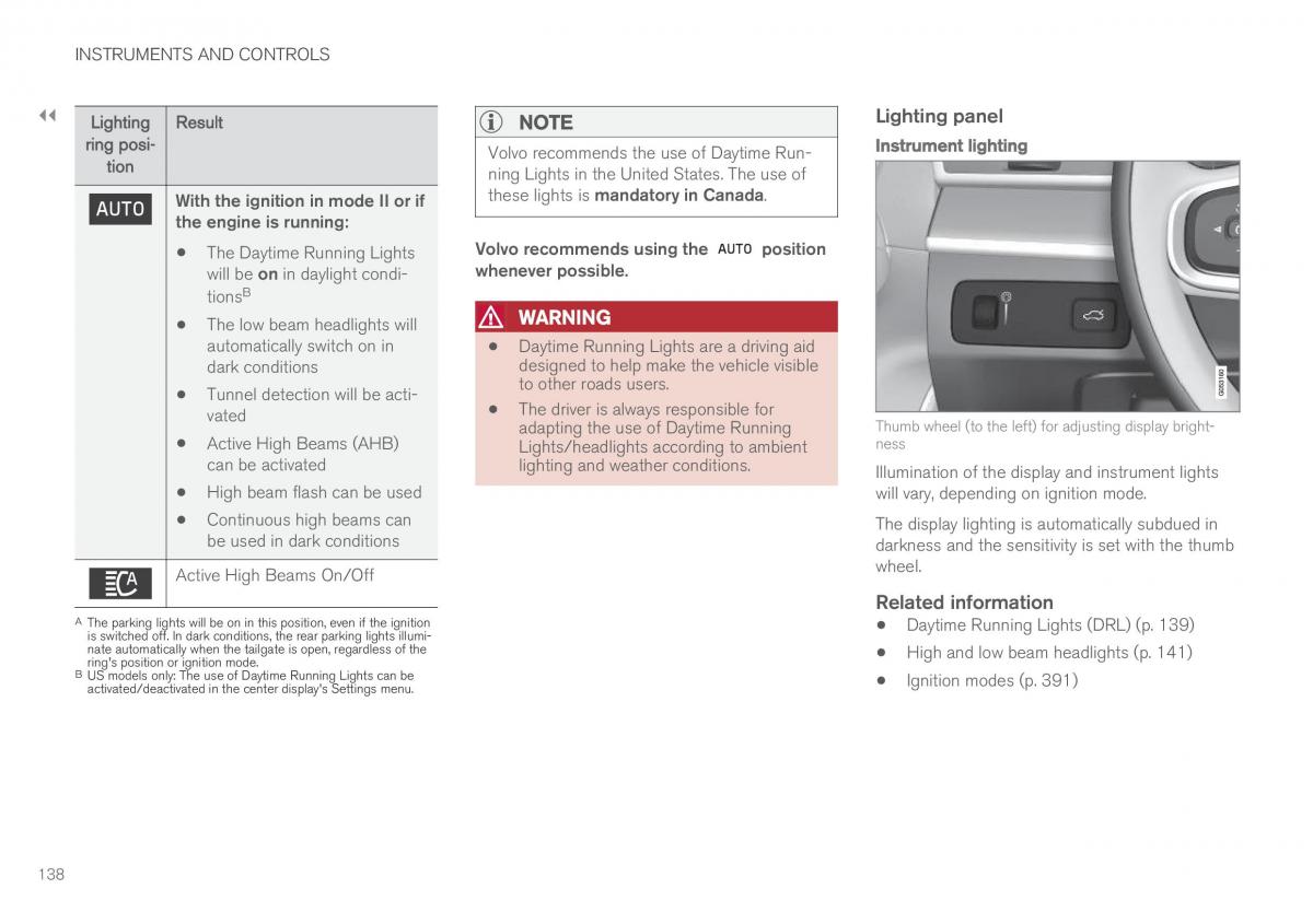 Volvo XC90 II 2 owners manual / page 140