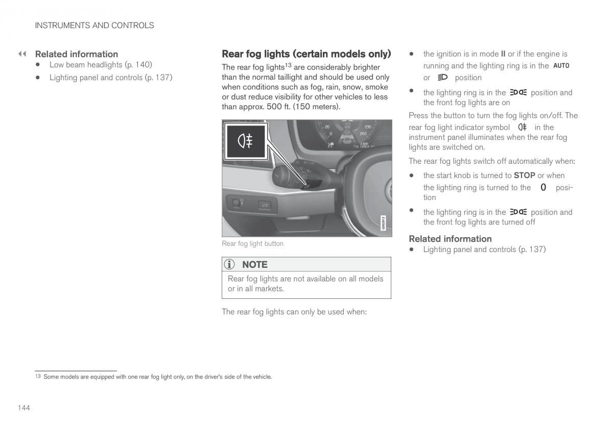 Volvo XC90 II 2 owners manual / page 146