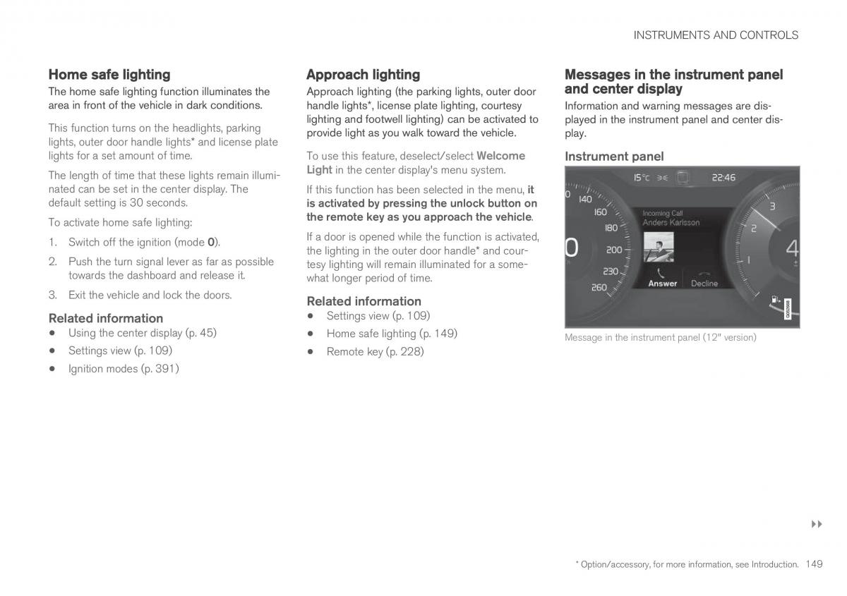 Volvo XC90 II 2 owners manual / page 151