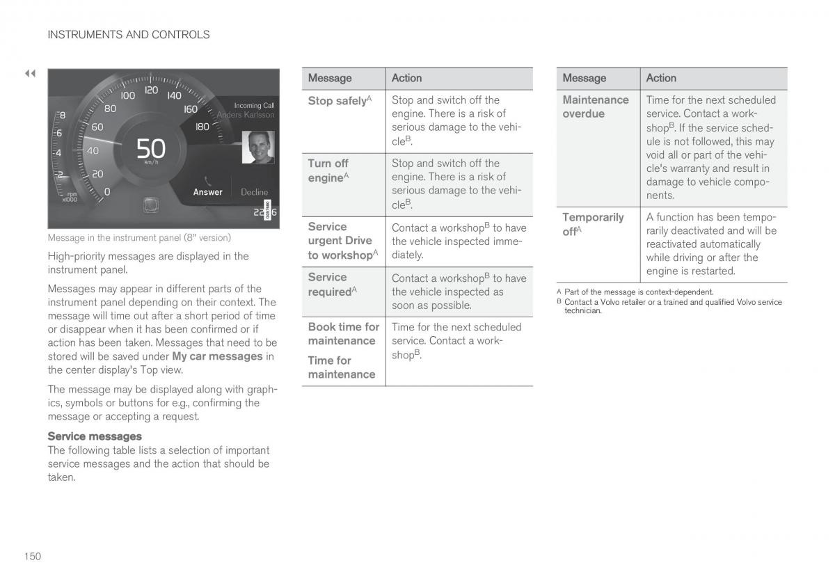 Volvo XC90 II 2 owners manual / page 152