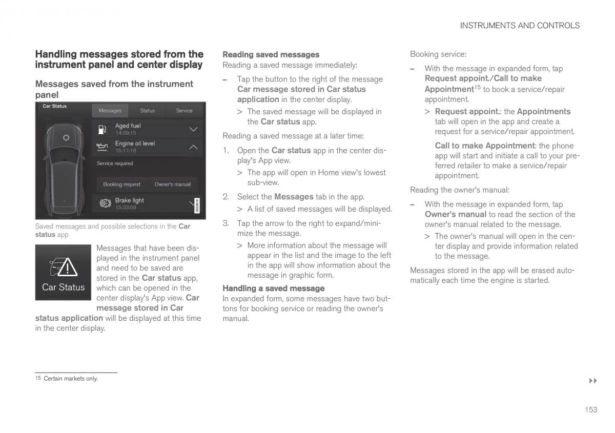 Volvo XC90 II 2 owners manual / page 155