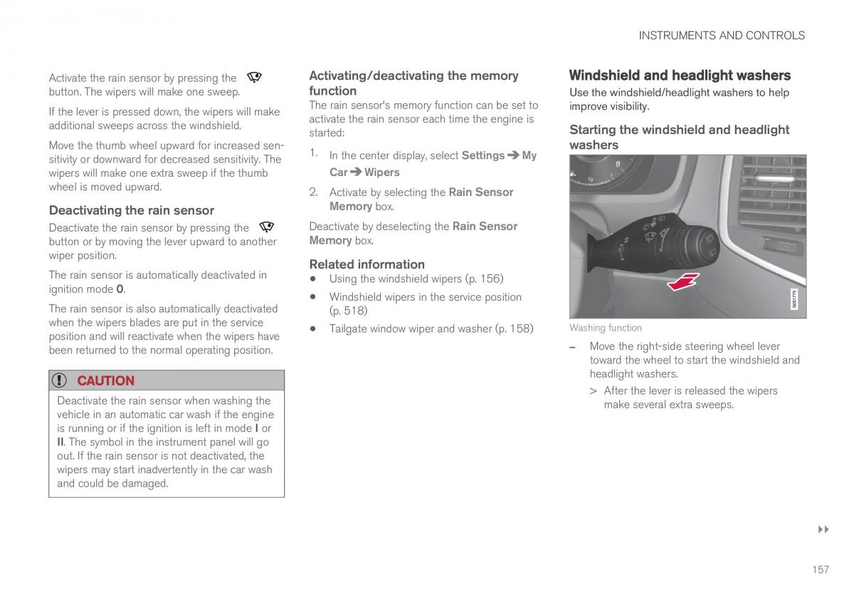 Volvo XC90 II 2 owners manual / page 159