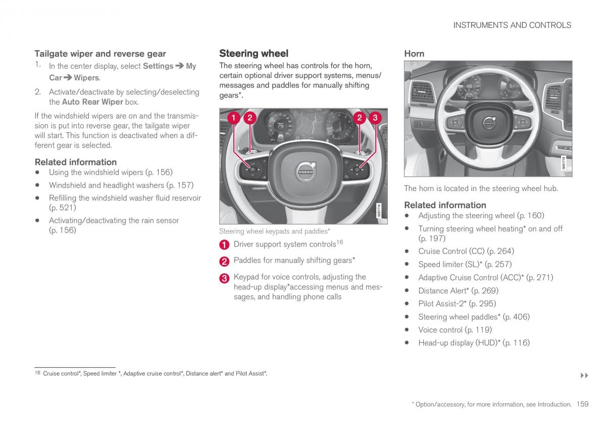 Volvo XC90 II 2 owners manual / page 161