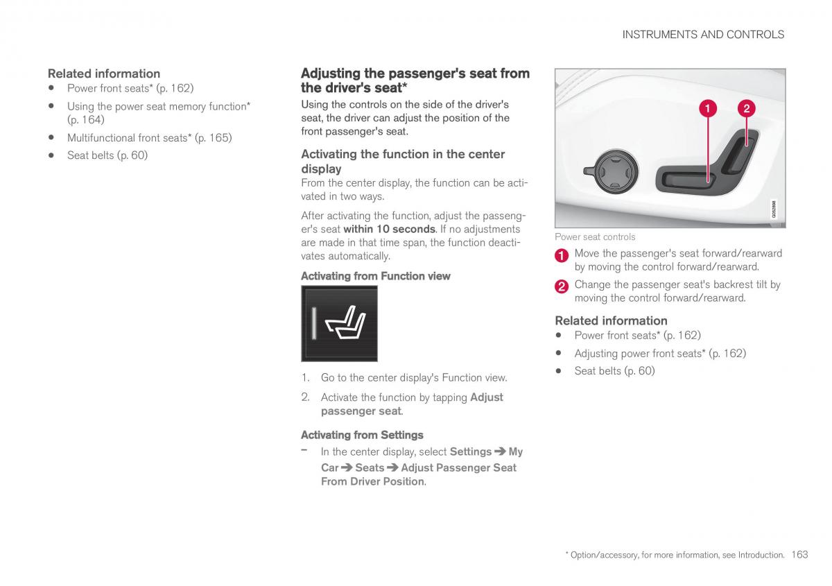 Volvo XC90 II 2 owners manual / page 165