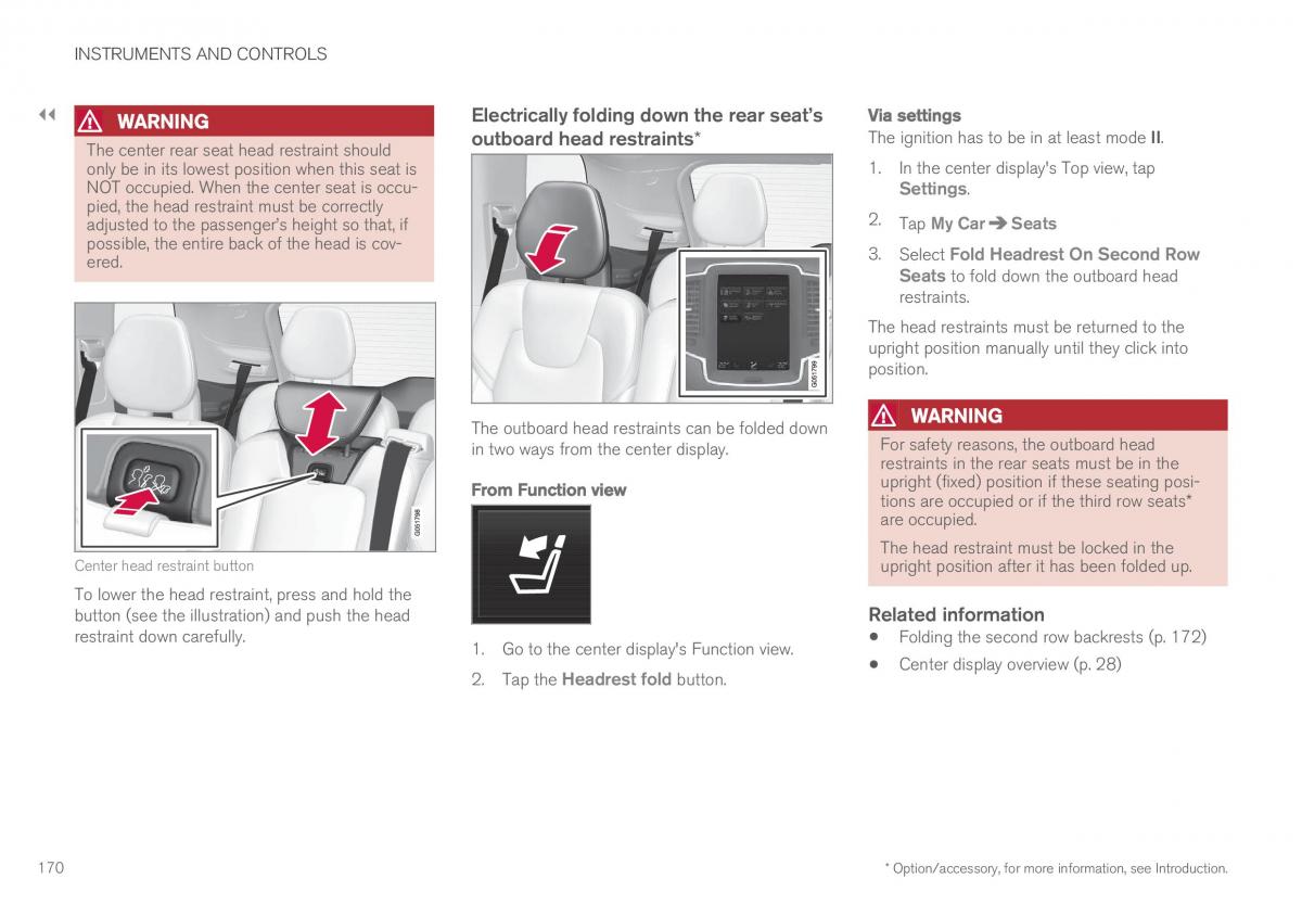 Volvo XC90 II 2 owners manual / page 172