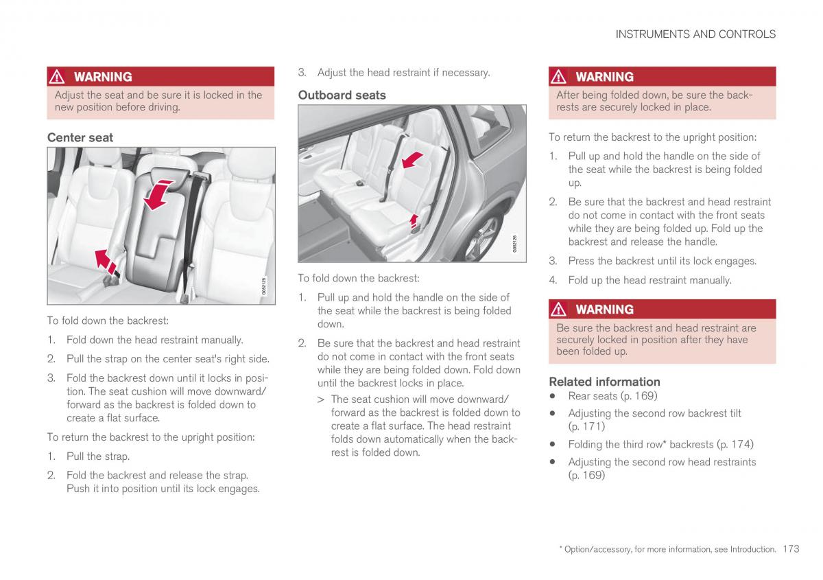 Volvo XC90 II 2 owners manual / page 175