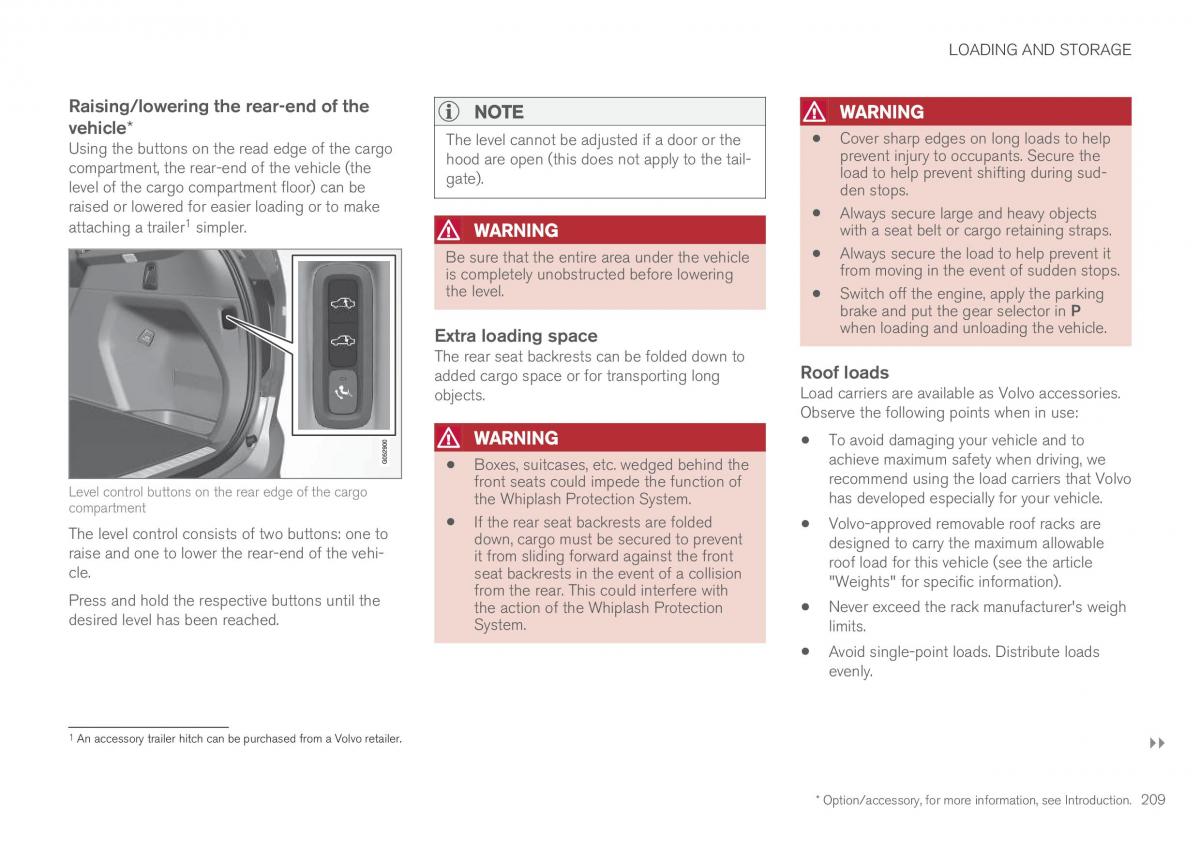 Volvo XC90 II 2 owners manual / page 211