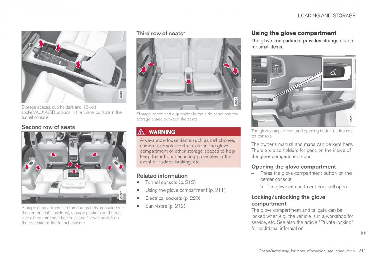 Volvo XC90 II 2 owners manual / page 213