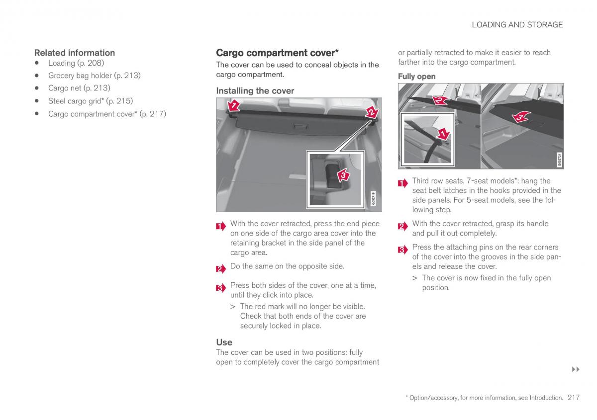 Volvo XC90 II 2 owners manual / page 219