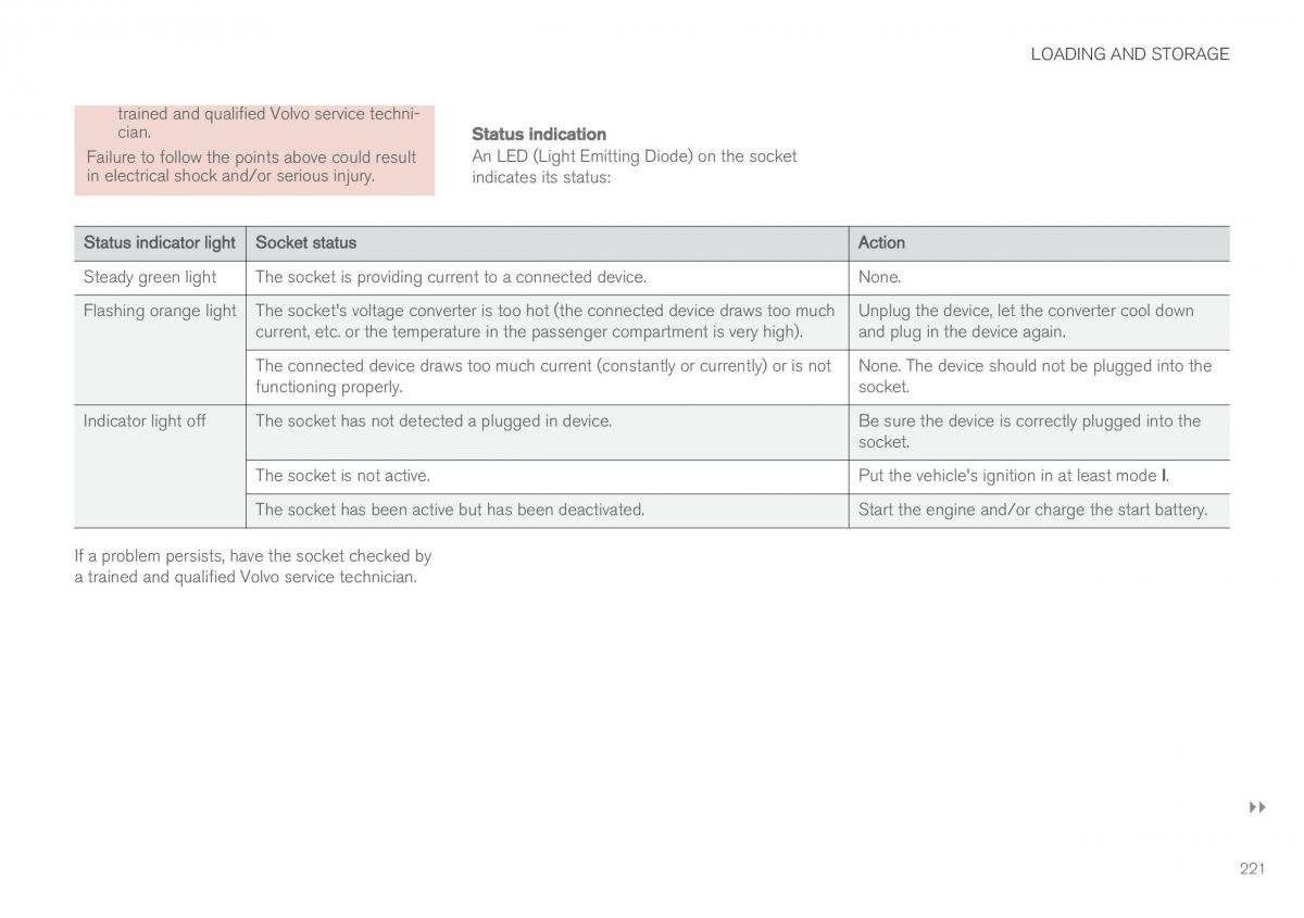 Volvo XC90 II 2 owners manual / page 223