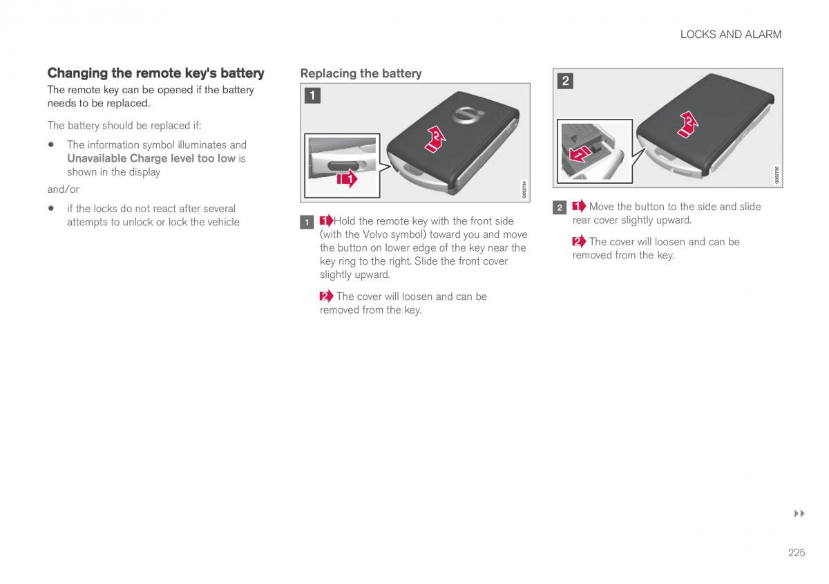 Volvo XC90 II 2 owners manual / page 227