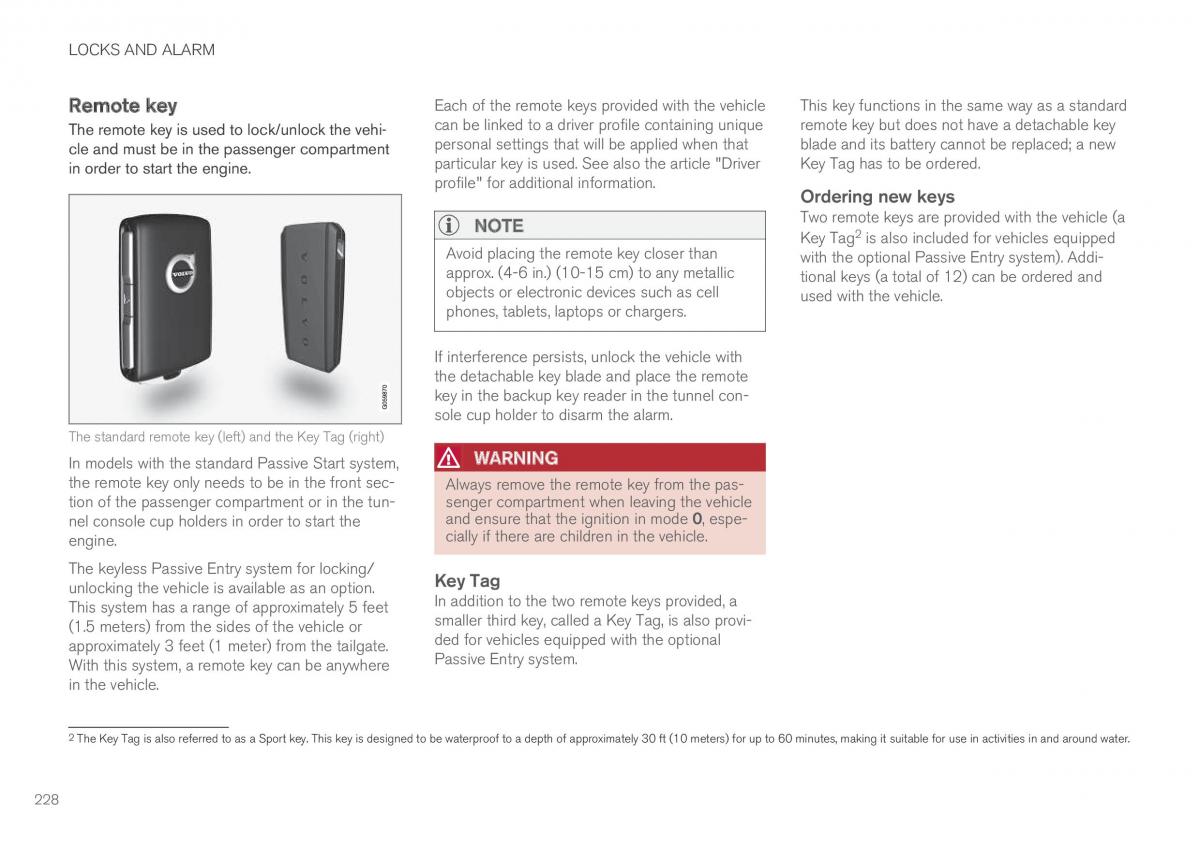 Volvo XC90 II 2 owners manual / page 230