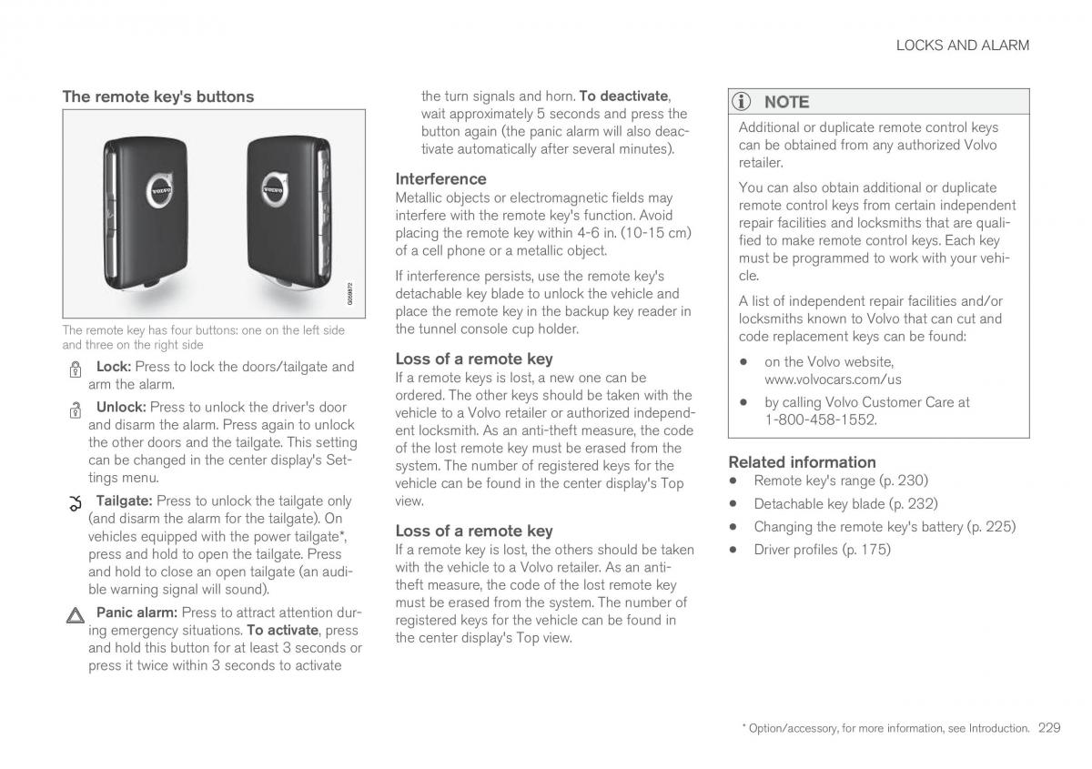 Volvo XC90 II 2 owners manual / page 231