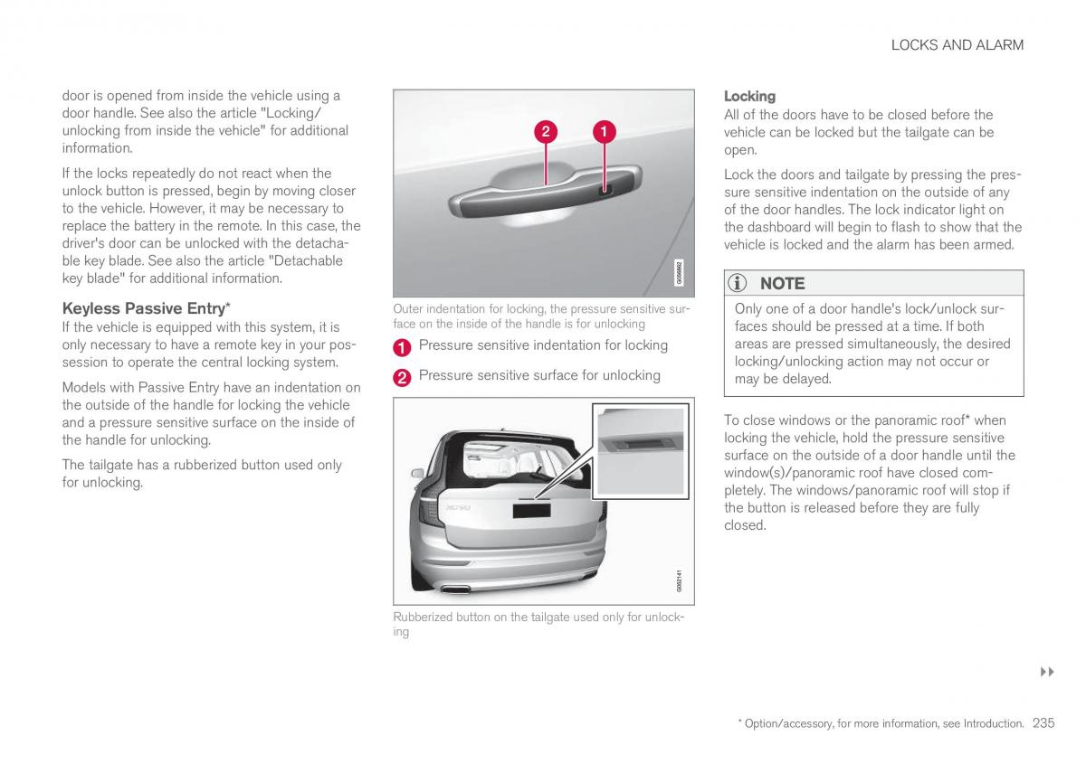 Volvo XC90 II 2 owners manual / page 237