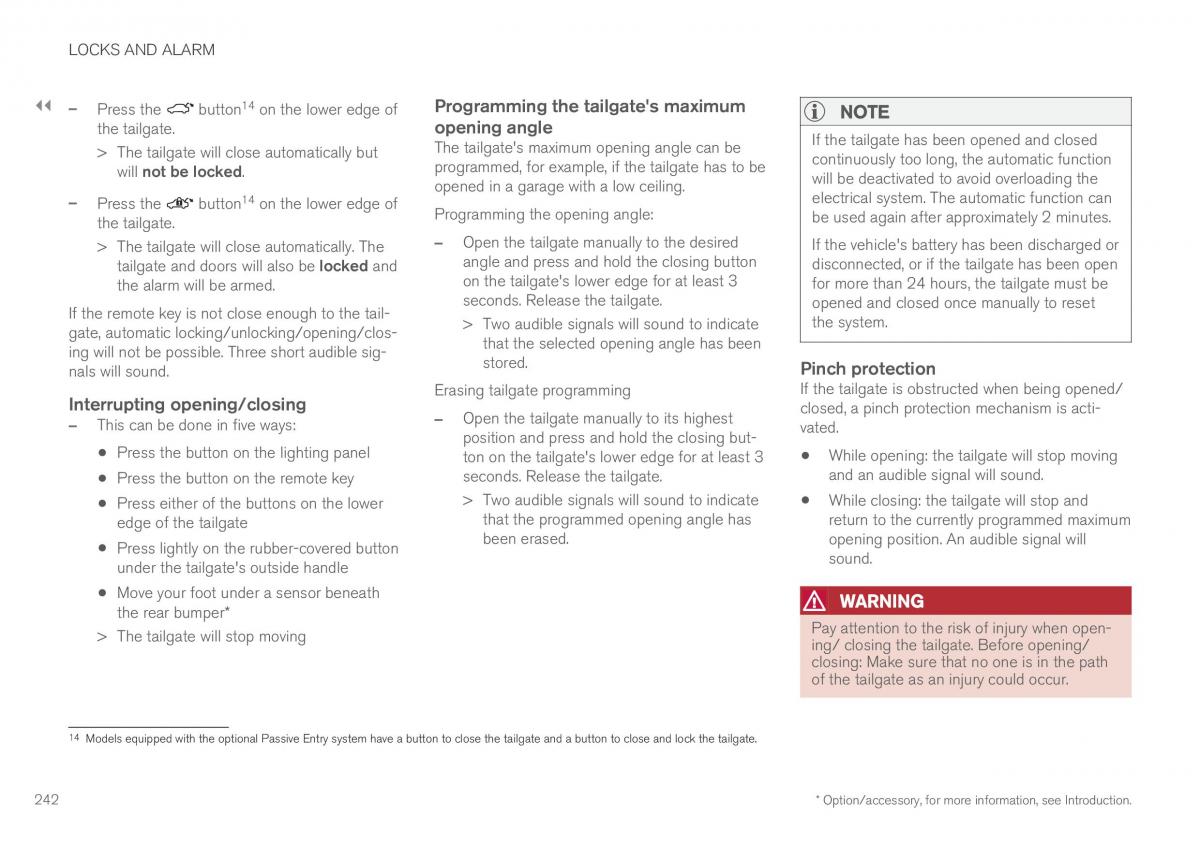 Volvo XC90 II 2 owners manual / page 244