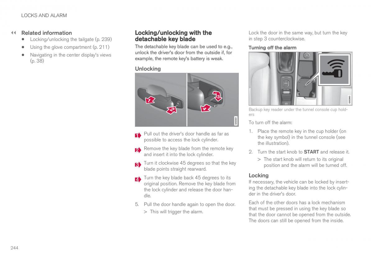 Volvo XC90 II 2 owners manual / page 246