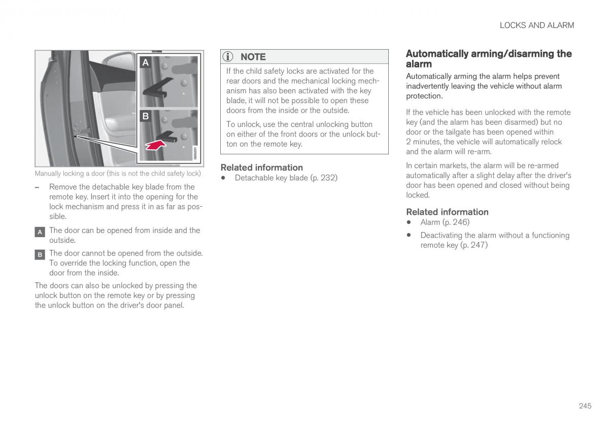 Volvo XC90 II 2 owners manual / page 247