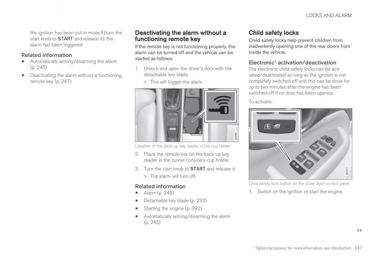 Volvo XC90 II 2 owners manual / page 249