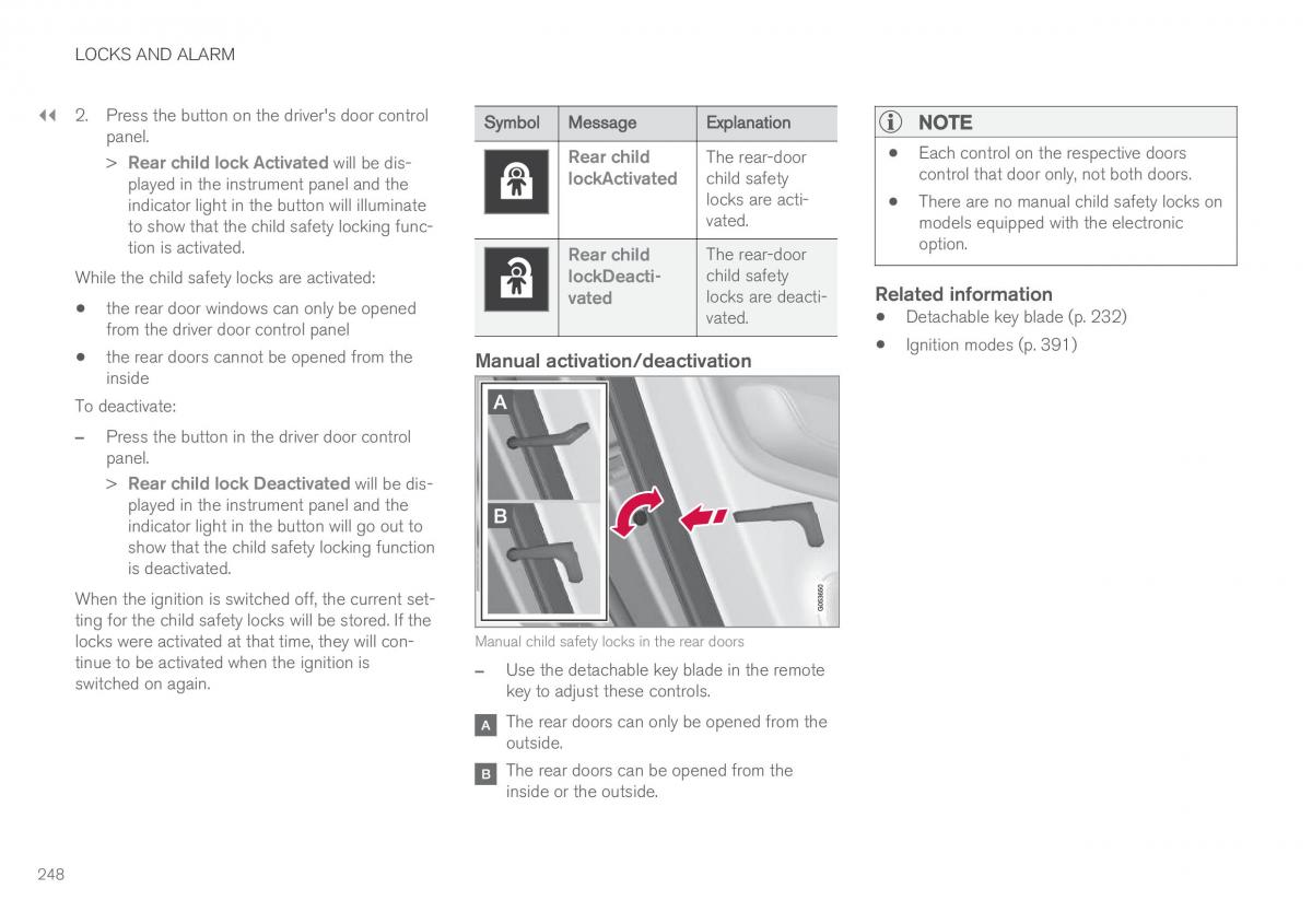 Volvo XC90 II 2 owners manual / page 250