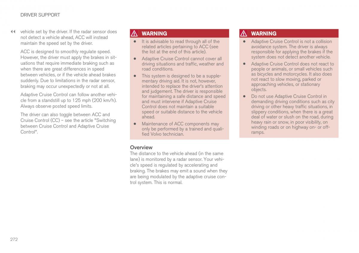 Volvo XC90 II 2 owners manual / page 274