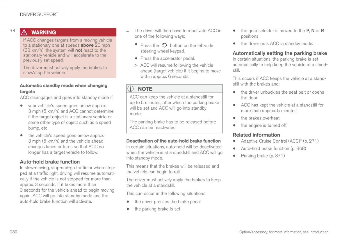 Volvo XC90 II 2 owners manual / page 282