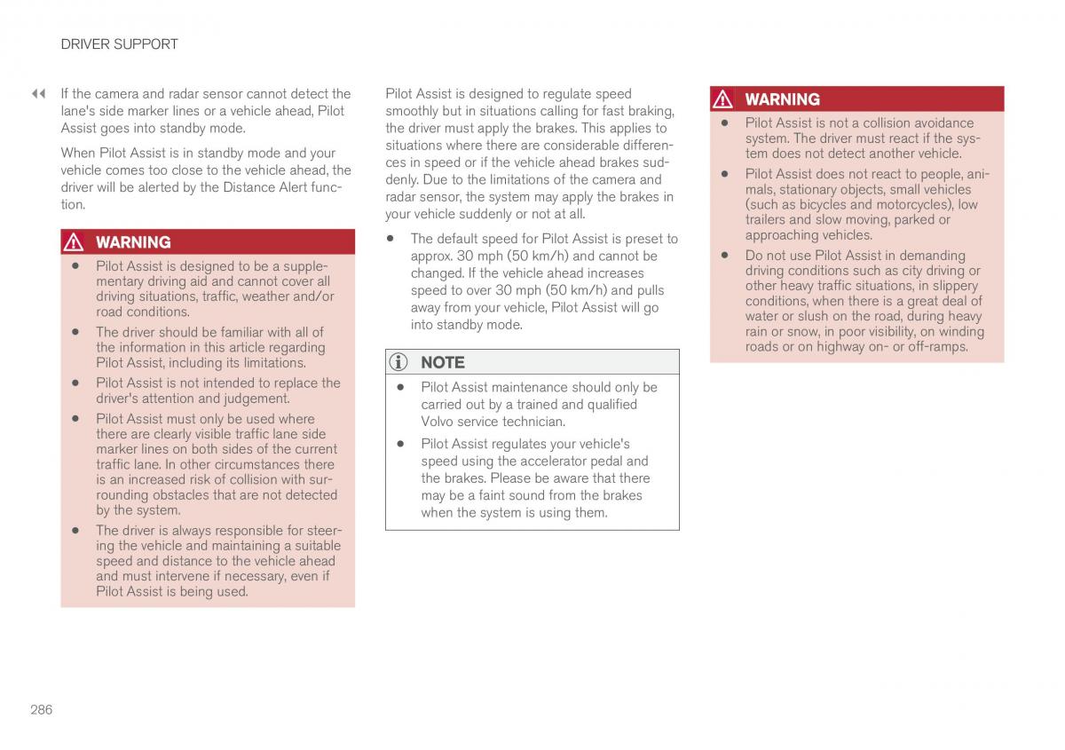 Volvo XC90 II 2 owners manual / page 288