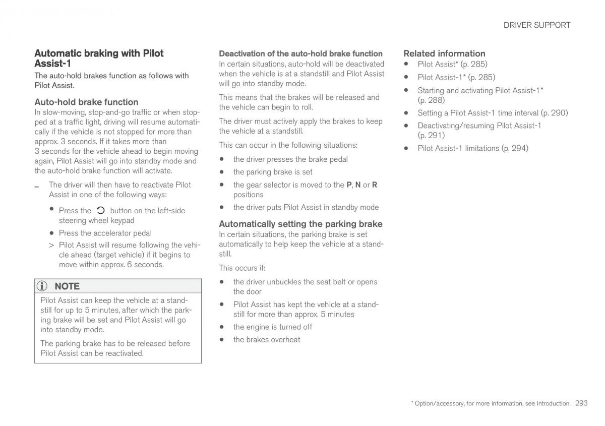 Volvo XC90 II 2 owners manual / page 295