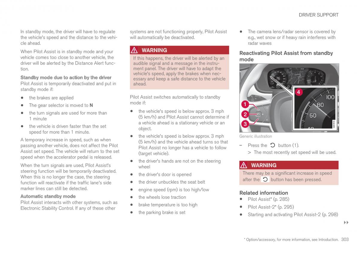 Volvo XC90 II 2 owners manual / page 305