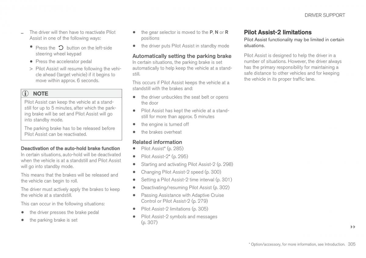 Volvo XC90 II 2 owners manual / page 307