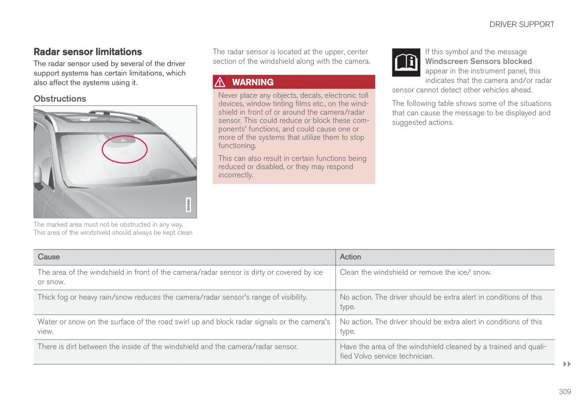 Volvo XC90 II 2 owners manual / page 311